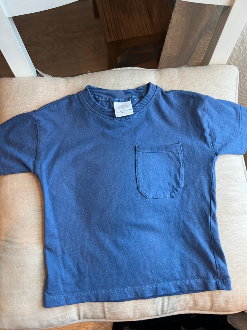 Zara Kids Navy Blue Pocket Tee